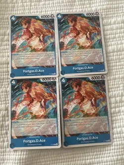 4x Portgas.D.Ace NM P-103 English Promo Blue One Piece - Image 1