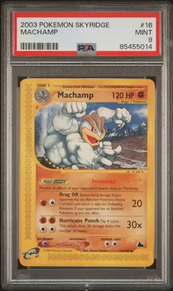 Machamp 16/144 Skyridge Non Holo Pokemon Card PSA 9 Mint E Reader - Image 1