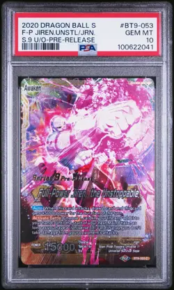 Full Power Jiren the Unstoppable PreRelease Leader Dragon Ball Super Card PSA 10 - Image 1