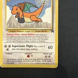 LP! Dragonite #5 Movie Black Star Promo WB Stamp WoTC Rare Pokemon TCG Card - Image 4