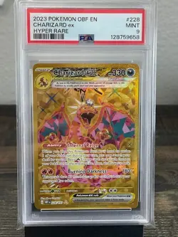 2023 Pokemon TCG OBF EN - Obsidian Flames Charizard EX Hyper Rare #228 PSA 9 🔥 - Image 1