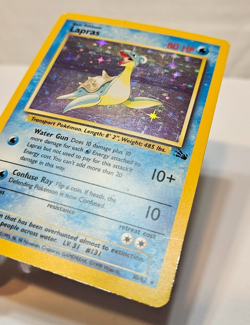 Lapras 10/62 Holo Rare Unlimited Fossil Pokemon 1306 - Image 2