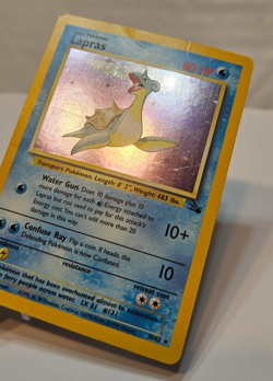 Lapras 10/62 Holo Rare Unlimited Fossil Pokemon 1306 - Image 3