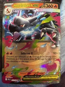 Pokemon TCG Mega Charizard X ex 013/094 Phantasmal Flames Double Rare Holo 360HP - Image 1