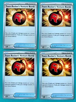 4x Team Rocket's Venture Bomb 179/182 x4 - Destined Rivals - Pokemon - Playset - Image 1