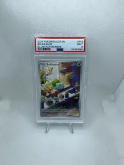 🍀Pokemon TCG Bulbasaur Stellar Crown Illustration 143/142 PSA 9🍀 - Image 2