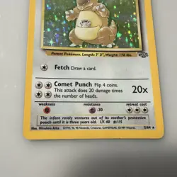 Pokemon TCG Kangaskhan Jungle 5/64 Holo Unlimited Holo Rare - Image 4