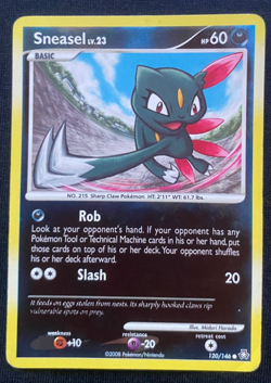 Sneasel | 120/146 | Pokemon Card | DP Legends Awakened | Reverse Holo LP - Image 1