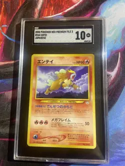 SGC 10 GEM MINT Entei 2000 Neo 3 Promo #244 Neo Revelation Japanese Pokemon Card - Image 1