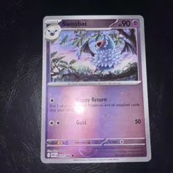 Masterball Swoobat 037/086 Holo White Flare Pokemon TCG English card - Image 2