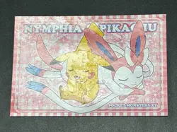 Sylveon Pikachu Pokemon XY Card Holo ENSKY Japanese 4.7 x 3.2 inch MADE IN Japan - Image 2