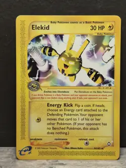 Elekid 91/147 Pokemon 2002 Nintendo Rare Aquapolis E- Reader Vintage - Image 1