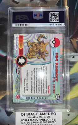 💎PSA 10 KADABRA #64 2000 TOPPS CHROME POKEMON T.V. ( SPECTRA )ENGLISH POP 8! - Image 5