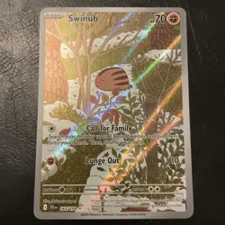 Swinub 165/159 Pokemon Journey Together Illustration Rare English NM-M - Image 1