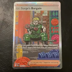 Lt. Surge's Bargain SIR 185/132 English Mega Evolution Pokemon TCG NM - Image 1