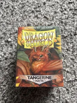 Dragon Shield Standard Card Sleeves 100 Tangerine Matte Works With MTG Pokemon - Image 1
