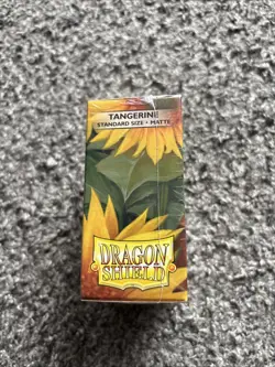 Dragon Shield Standard Card Sleeves 100 Tangerine Matte Works With MTG Pokemon - Image 2