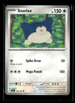 Pokemon Snorlax 144/191 Surging Sparks Non Holo Common 4 Card Lot - Image 1