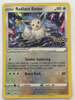 Radiant Eevee SWSH230 Sword & Shield Promo Cards Holo Black Star Promo Pokemon - Image 1