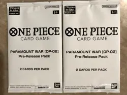 2X One Piece Card Game TCG Sealed Paramount War OP-02 2023 Pre release packs - Image 1