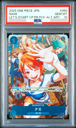 PSA 10 Nami OP09-050 Parallel Let's Start Campaign Promo Japanese One Piece Card - Image 1
