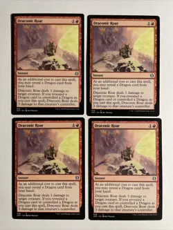4x Mtg Jumpstart Draconic Roar NM/M Magic The Gathering - Image 1