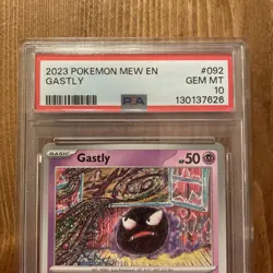 PSA GEM MINT 10 - 2023 POKEMON MEW EN-151 092 GASTLY | POP 5 TOMOKAZU KOMIYA - Image 3