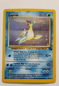 Pokemon TCG Lapras Fossil 10/62 Holo 1999-2000 LP Unlimited - Image 1