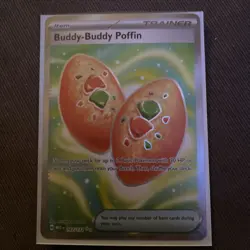 Pokemon Buddy-Buddy Poffin 167/132 Mega Evolution Ultra Rare Full Art Holo - Image 1