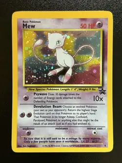 MEW Pokemon Card - WOTC Promo - Black Star - #9 - HOLO - NM (D) - Image 1