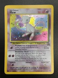 MEW Pokemon Card - WOTC Promo - Black Star - #9 - HOLO - NM (D) - Image 3