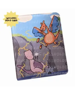 IN HAND Dysfunctional Passholder Mewtwo Charizard Pokenot Binder and Holo card - Image 1