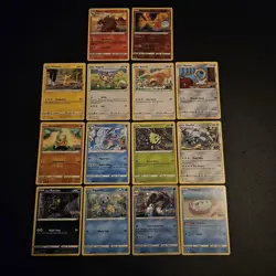 Pokemon GO Stamped Card Lot Of 14 Cards Reverse Holo, Holo, Common - Image 1