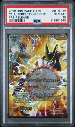 Cell Perfection Surpassed Pre-Release FOIL Dragon Ball Super Card PSA 10 - Image 1
