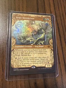 Helga, Skittish Seer Bloomburrow Foil Magic Card NM Condition Boarderless - Image 1