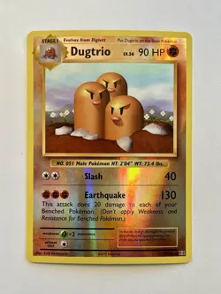 Dugtrio 56/108 XY - Evolutions Reverse Holo Pokemon Card | NM - Image 1