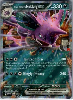 Team Rocket's Nidoking ex SVP 217 Scarlet & Violet Promo - Pokemon Card - NM - Image 1