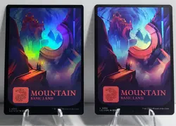 x 2 FOIL MTG Mountain 0290 The Lost Caverns of Ixalan LP Magic The Gathering - Image 1