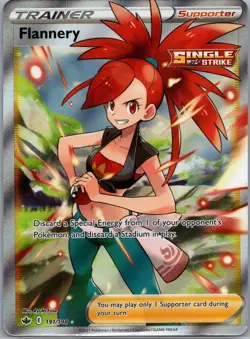 Flannery 191/198 Full Art Trainer Ultra Rare Chilling Reign Sw & Sh (NM) Pokemon - Image 1
