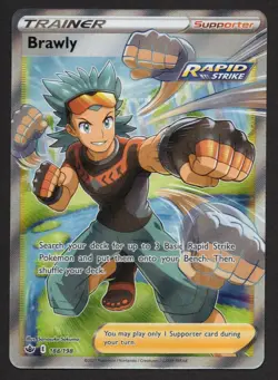 English Pokemon Brawly (Full Art) Ultra Rare (SWSH06 188/198) NM - Image 1