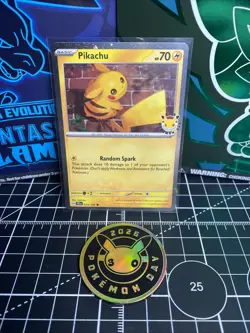 2026 Pikachu 051 Stamped Pokemon Day 30th Anniversary Promo with Coin - ID: A - Image 1