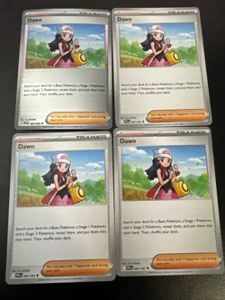 Dawn 087/094 Playset x4 1 holo Phantasmal Flames Pokemon TCG - Image 1