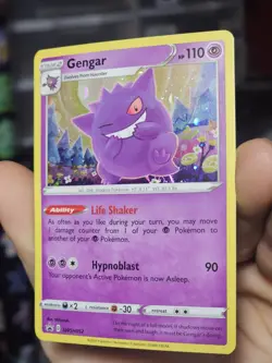 Pokemon TCG Gengar SWSH052 Black Star Promo W/HD Galaxy Fart Swirl!! NM/VLP - Image 1
