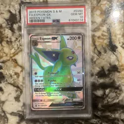 Pokemon Espeon GX SV60/SV94 Shiny Holo Rare Hidden Fates 2019 PSA 10 English - Image 1
