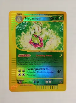 POKEMON MEGANIUM RARE REVERSE HOLO EXPEDITION SERIES 18/165 GOOD CONDITION - Image 1