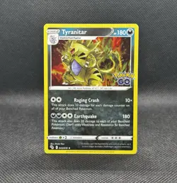 Pokemon TCG - Tyranitar 43/78 - Pokemon Go - Stamped Holo NEAR MINT - Image 1