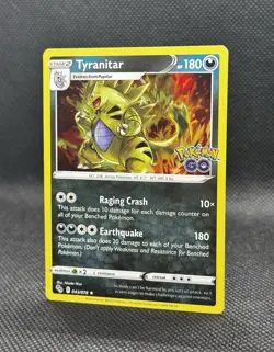 Pokemon TCG - Tyranitar 43/78 - Pokemon Go - Stamped Holo NEAR MINT - Image 2