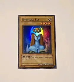 Yugioh Mystical Elf LOB-062 Super Rare NM - Image 1