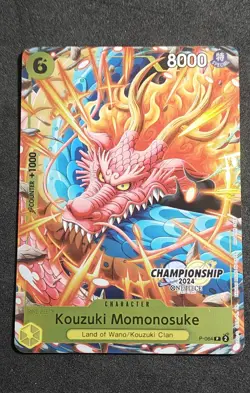 Kozuki Momonosuke P 064 Textured Championship One Piece Card Game Tcg - Image 1