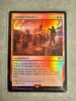 Foil Spiteful Banditry NM Magic: The Gathering MTG The Lord Of The Rings - Image 1